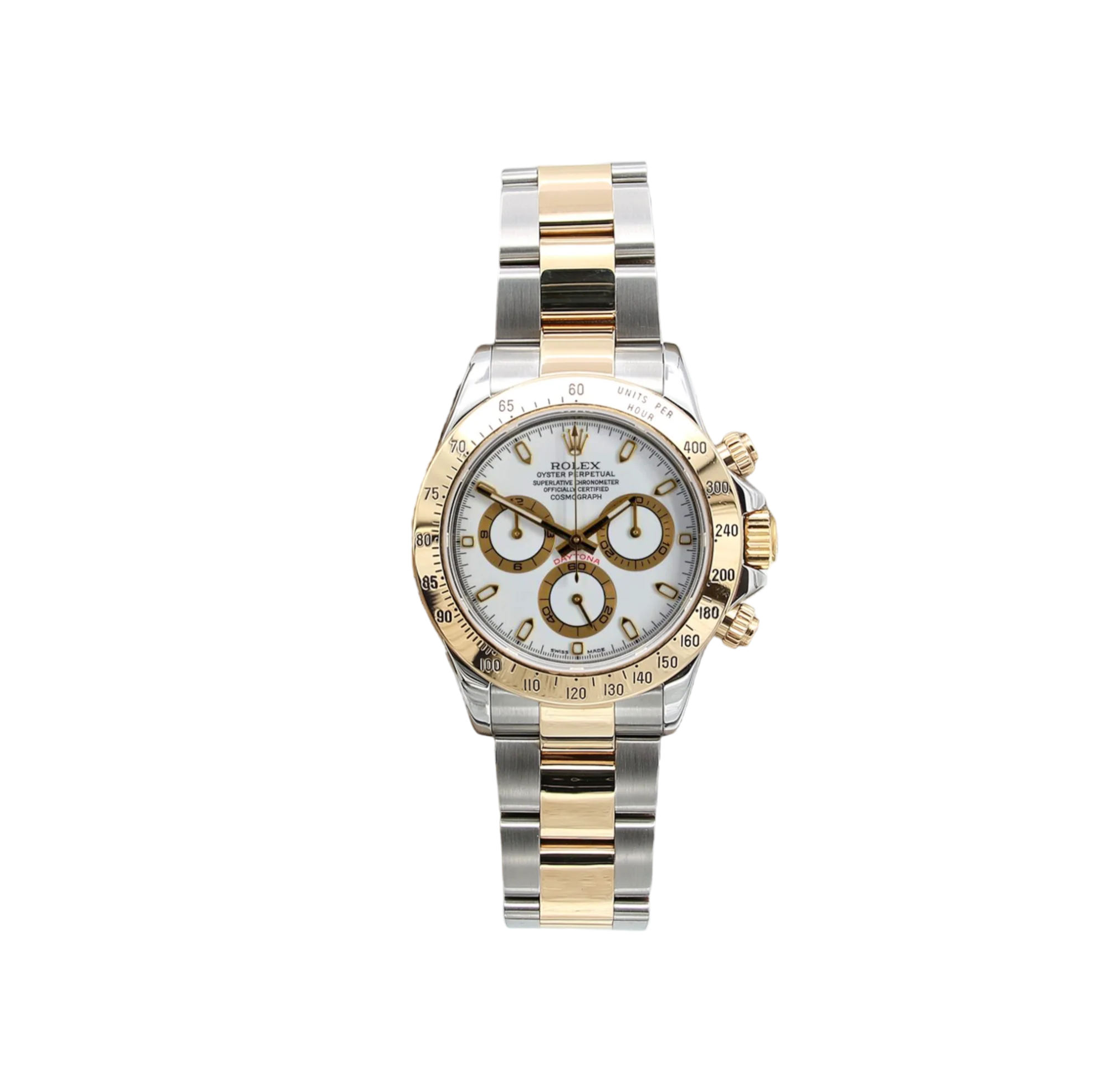 Rolex Mint Two Tone Daytona 116523 White Dial