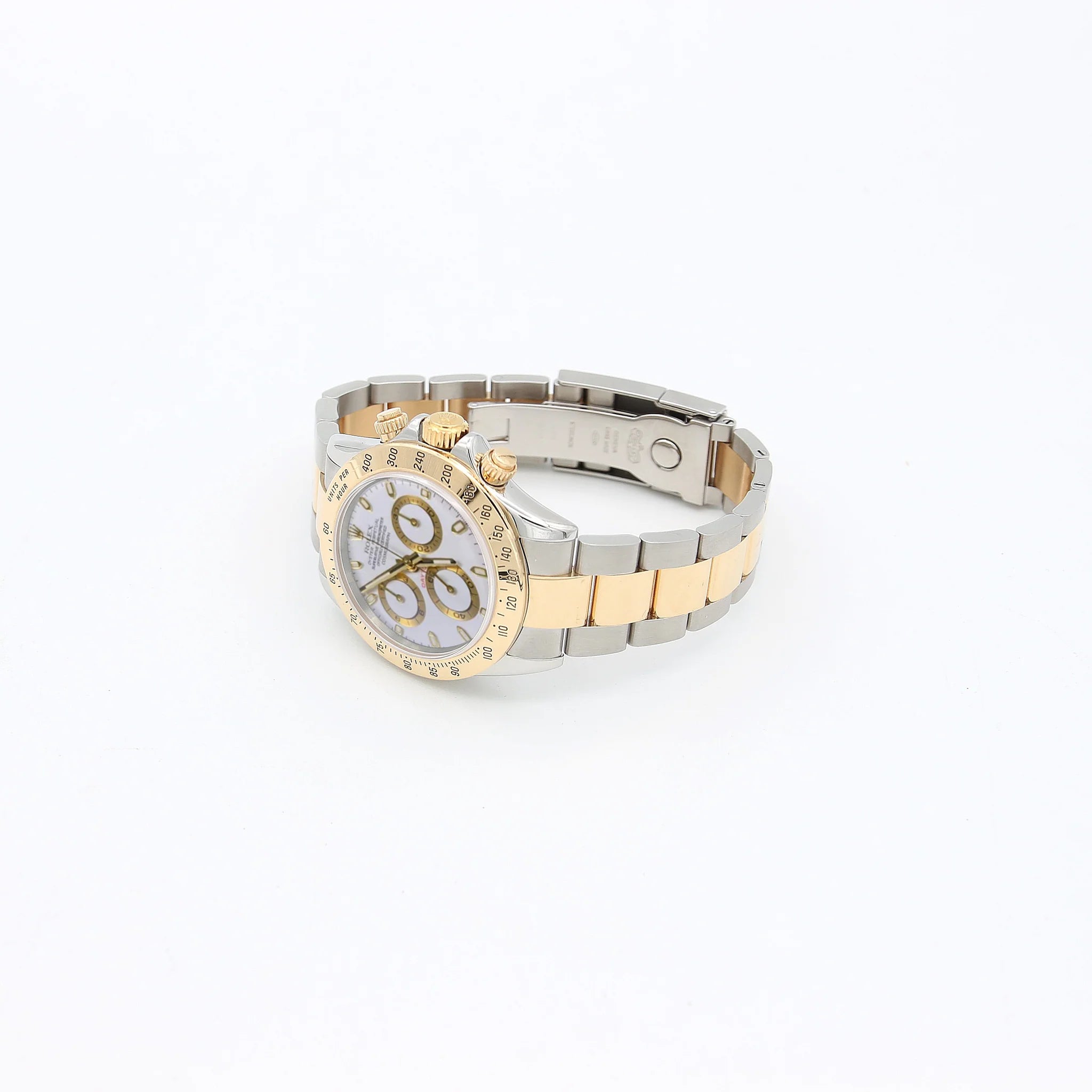 Rolex Mint Two Tone Daytona 116523 White Dial