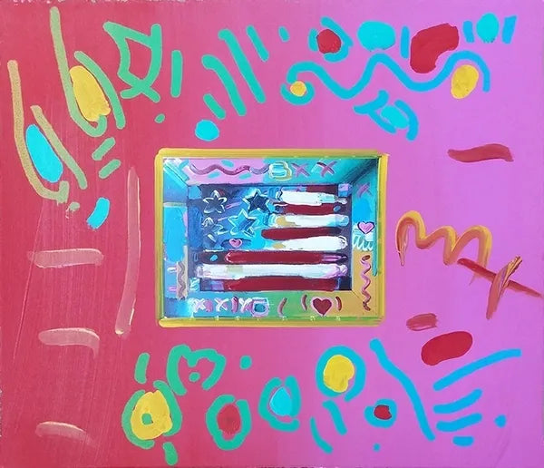 Flag (Overpaint) by Peter Max