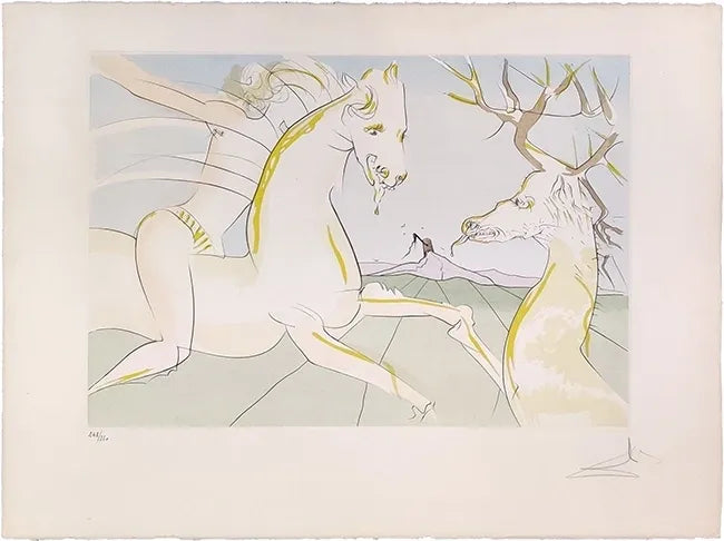 Le Cavalier Et Le Cerf by Salvador Dali