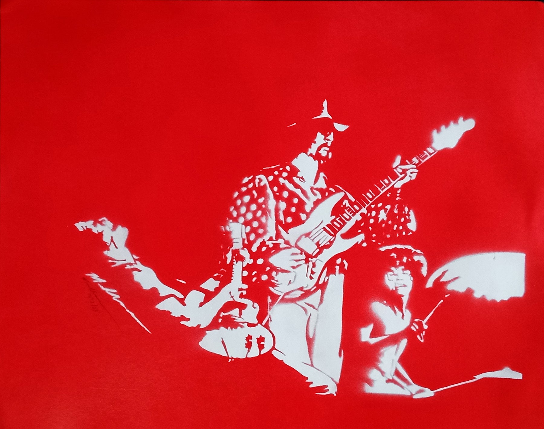 Grand Funk Railroad (frisket print) by Markham