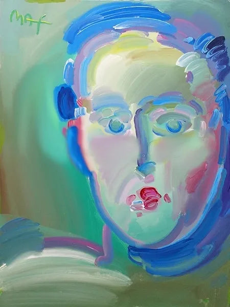 Neo Head On Green Ver. I #1 by Peter Max