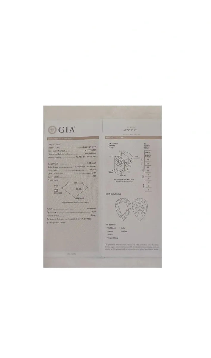 3.60 Carat GIA Cert Pink Diamond/Platinum/18k. Ring by Anthony Gerard DiMaggio