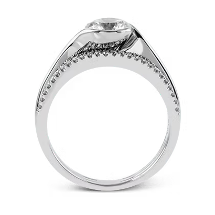 Two-Tone Gold Engagement Ring with Diamonds