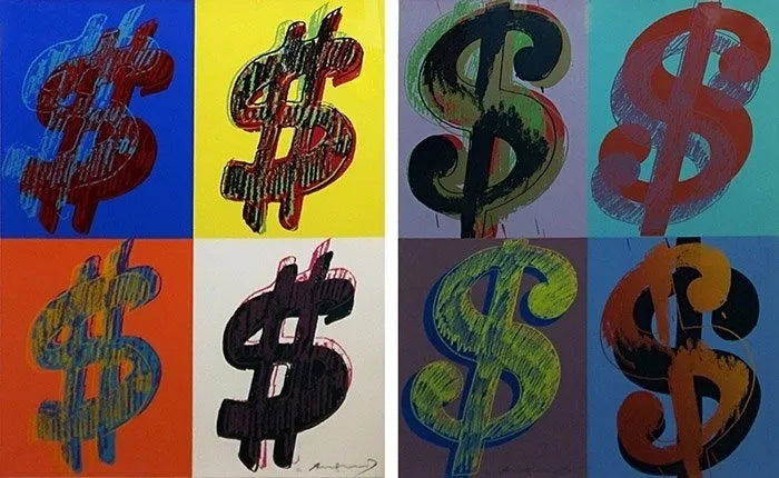 $ (Quadrant) Fs II.283-284 by Andy Warhol