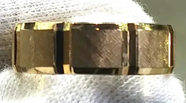 Contemporary Satin Gold or Platinum Ring #J0732