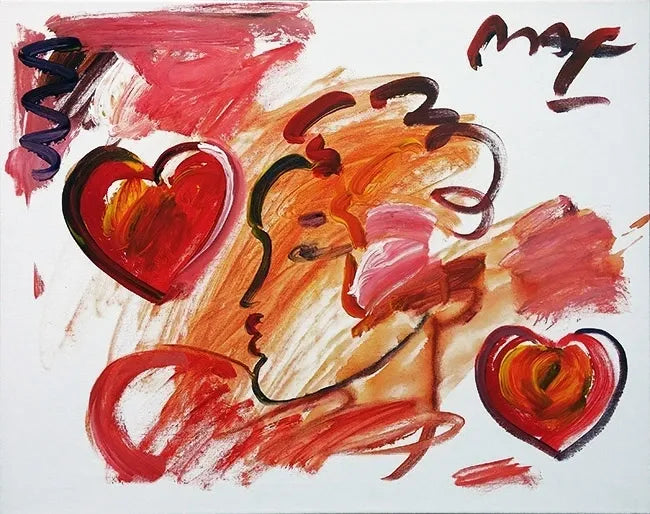 Profile Portrait (Heart) by Peter Max
