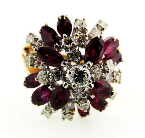 Ruby and Diamond Lady's Ring #J0291