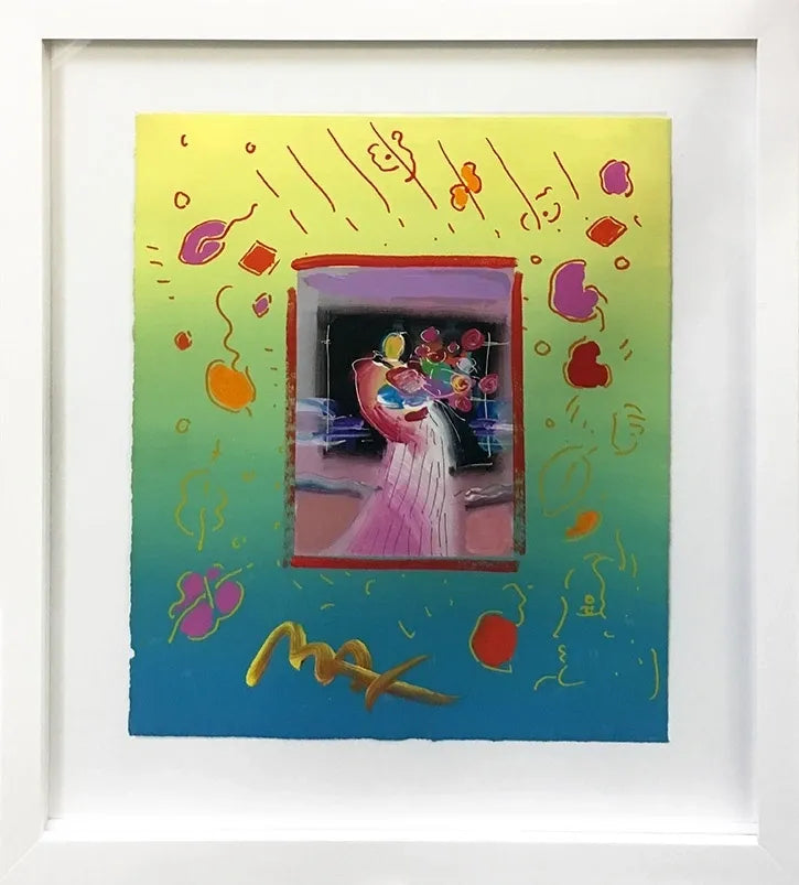 Sage With Flowers (Overpaint) by Peter Max