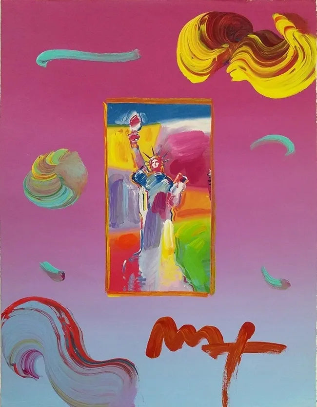 Statue of Liberty (Overpaint) by Peter Max