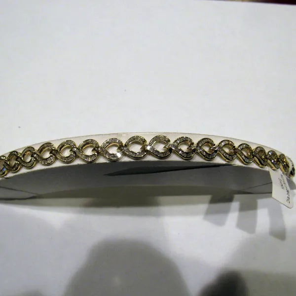 Stunning contemporary heart link bracelet #J0659