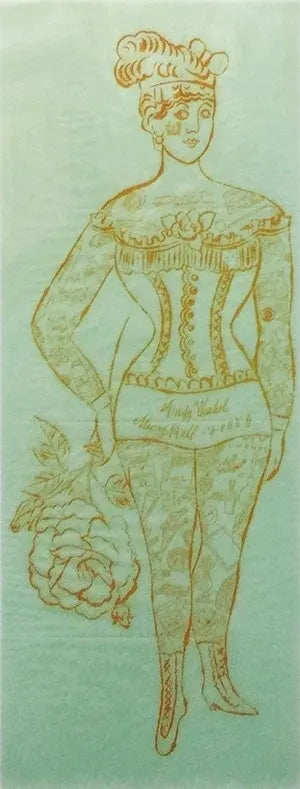 Tattooed Woman Holding Rose by Andy Warhol