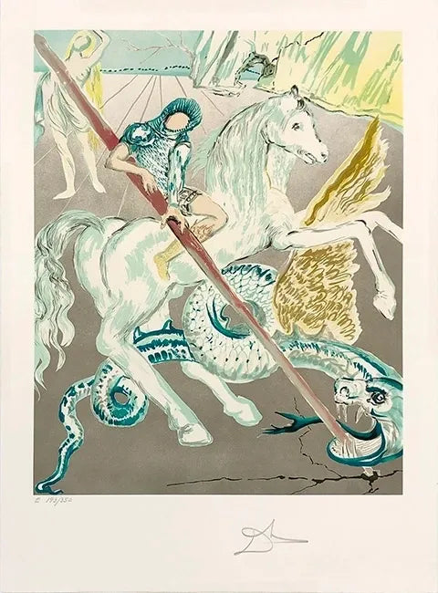 The Lance Of Chivalry (St. George) by Salvador Dali
