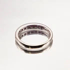 14k White Gold Band with Channel-Set Rubies 0.25 Carats