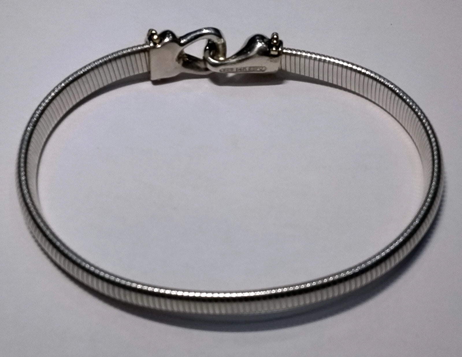 Espo Joseph Esposito 925 Silver 14K Gold Ball Snake Hinged Bangle Bracelet