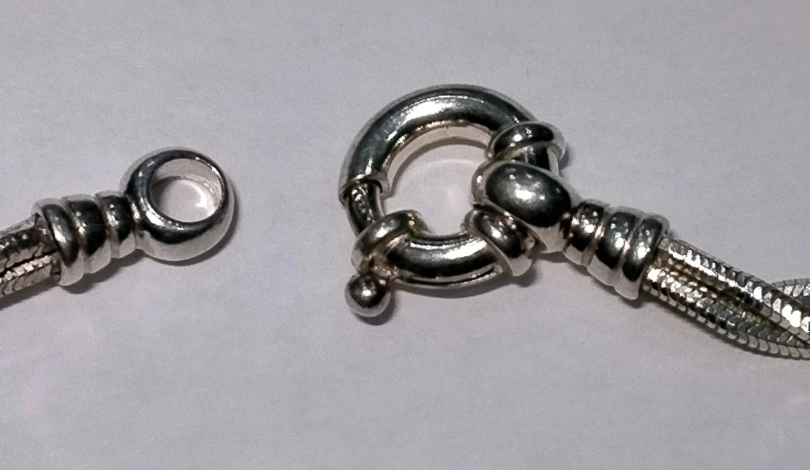 925 Sterling Silver Lock Clasp Bracelet Italy