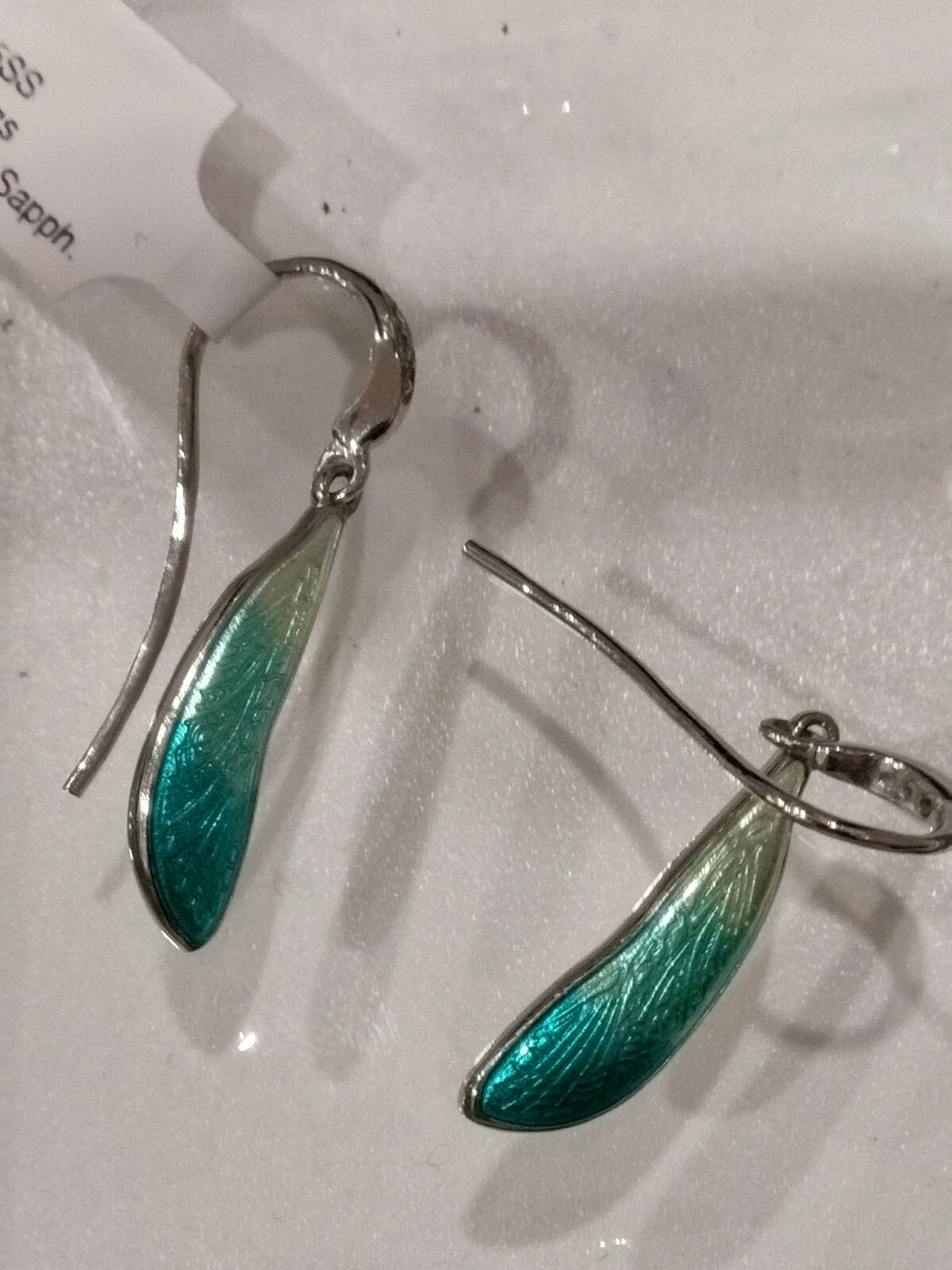 Sterling Silver Green Sapphire Wire Earrings Nicole Barr