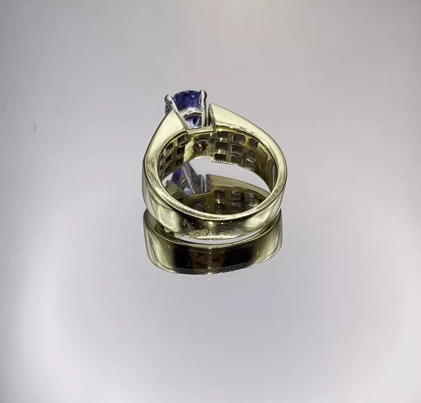 2.00 Carat Cornflower Blue Ceylon Sapphire/ 1.50cts. Diamonds/ 18K Plat Ring